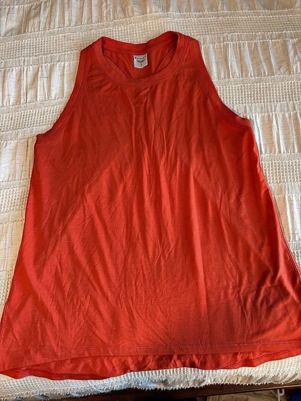 Athleta Nitro Tank Orange Tank Top Size Small